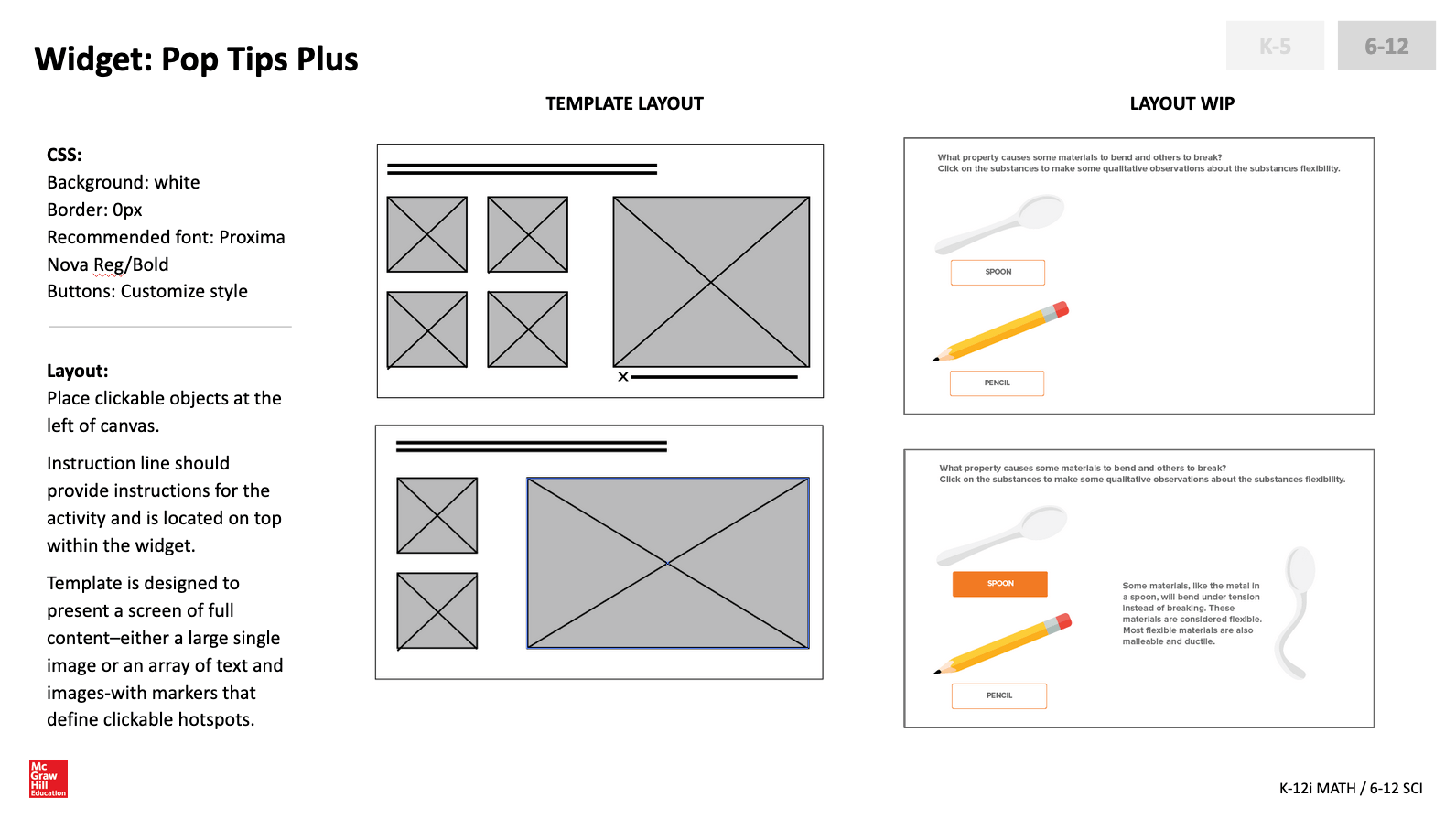 Screenshot of enhancement recommendations for the learning platform project