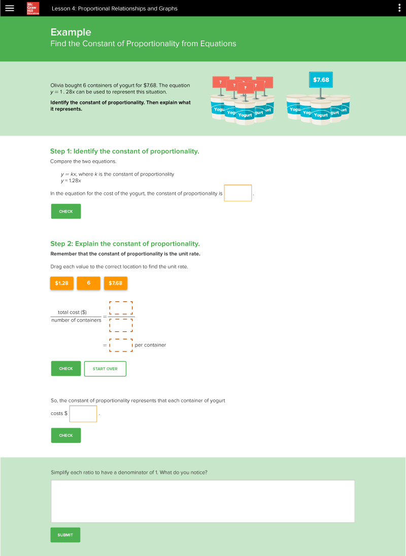 Screenshot of high fidelity mockups for proposed learning platform