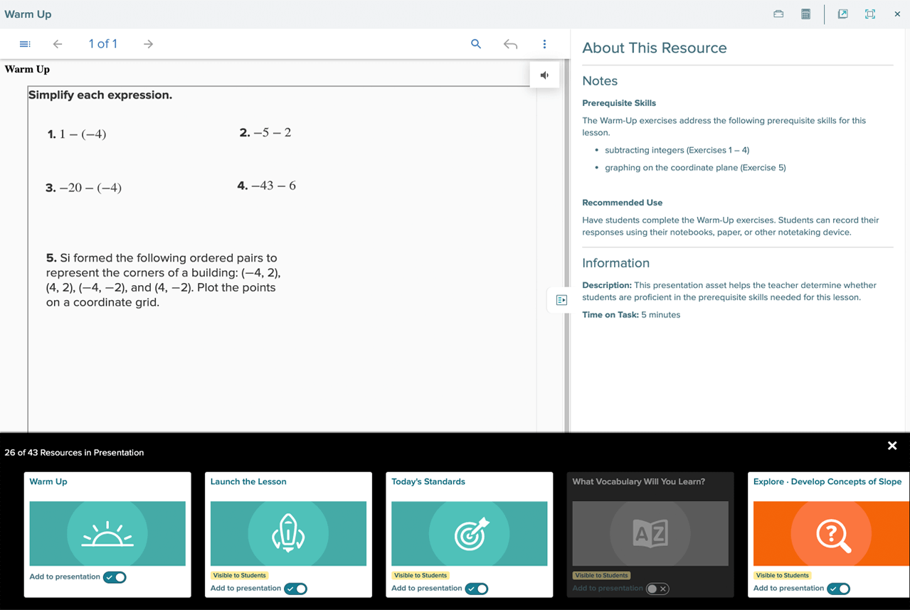 Screenshot of marketing walkthrough of learning platform system