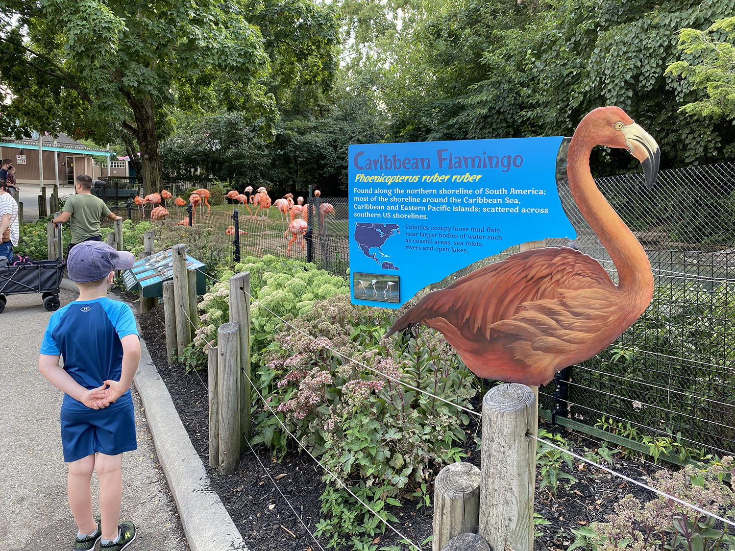 Photograph of an informational board at an exhibit at the Columbus Zoo